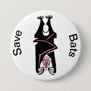 Wildtiere - Rettend BATS - Wildtiere - Halloween - Button