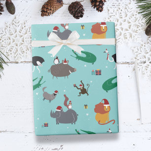 Wildtiere Weihnachtsfeiertag Geschenkpapier