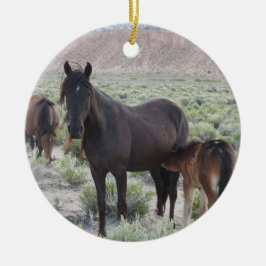 Wildtiere, Wildpferde, Natur, Tiere Keramik Ornament