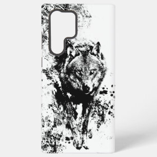 Wildtiere Wölfe Wolfskopf Tier Kunst  Samsung Galaxy Hülle