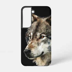 Wildtiere Wölfe  Wolfskopf Tier Kunst  Samsung Galaxy Hülle