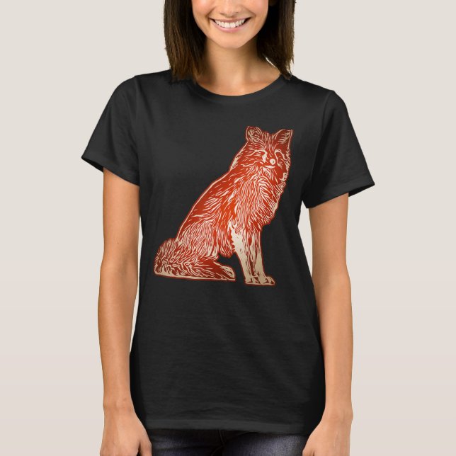 Wildtierfresser aus Rotfuchs mit Fuchs 5 T-Shirt (Vorderseite)