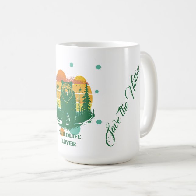 Wildtierfreundliches Farbd Design  Kaffeetasse (VorderseiteRechts)