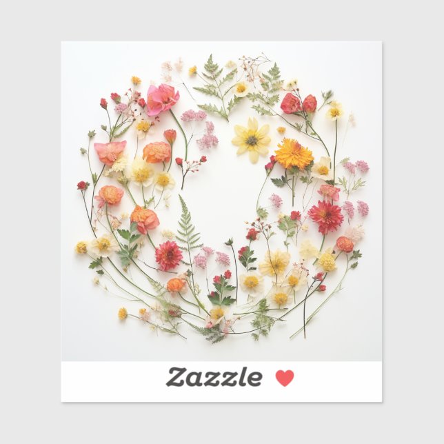 Wildtierfuttervereinbarung für Blume Aufkleber (Blatt)