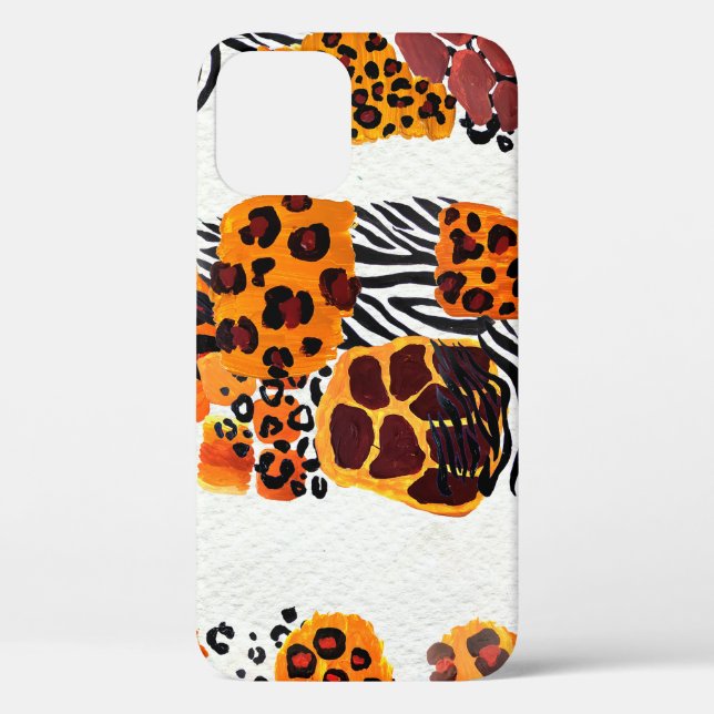 Wildtiermischung nahtlos. Jaguar, Leopard, Case-Mate iPhone Hülle (Rückseite)
