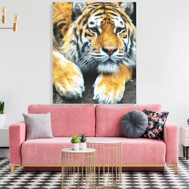 Wildtierportrait eines Tigers Leinwanddruck (Insitu (Wohnzimmer))