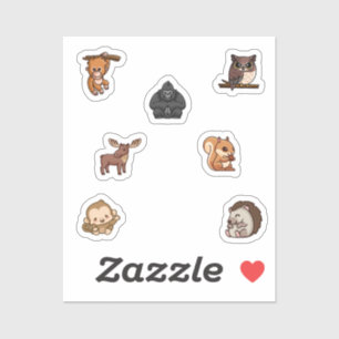 Wildtiersammlung Aufkleber