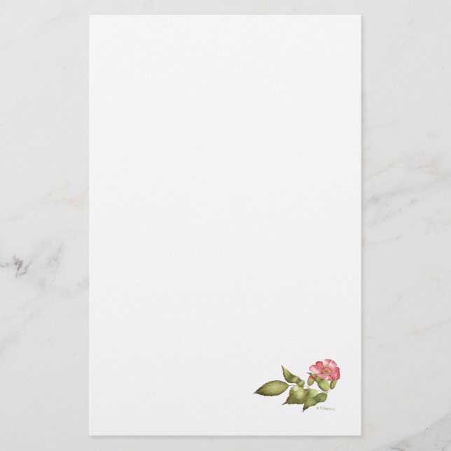 Wildwasserfarbe der Rose Briefpapier (Vorderseite)