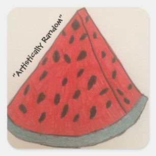 Wildwassermelone-Aufkleber Quadratischer Aufkleber
