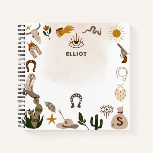 Wildwest Rodeo Cowboy Notizbuch