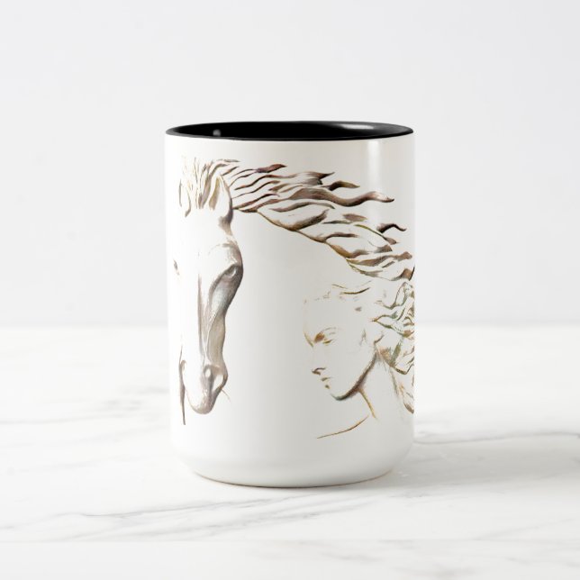 WildWind Keramik Tasse von Mustang Meg  (Mittel)