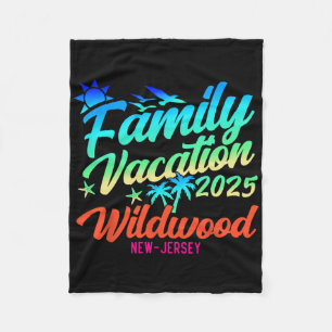 Wildwood Beach New Jersey Familienurlaub Matching Fleecedecke