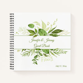 Wildwood Botanical Rustic Greenerity Guest Book Notizbuch