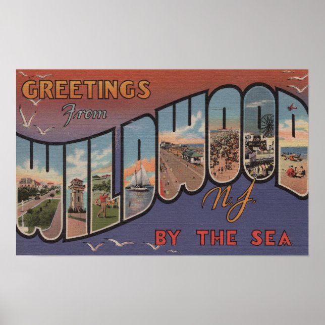 Wildwood-by-Sea, New Jersey Poster (Vorne)