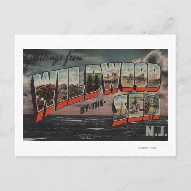 Wildwood-by-Sea, New Jersey Postkarte (Vorderseite)