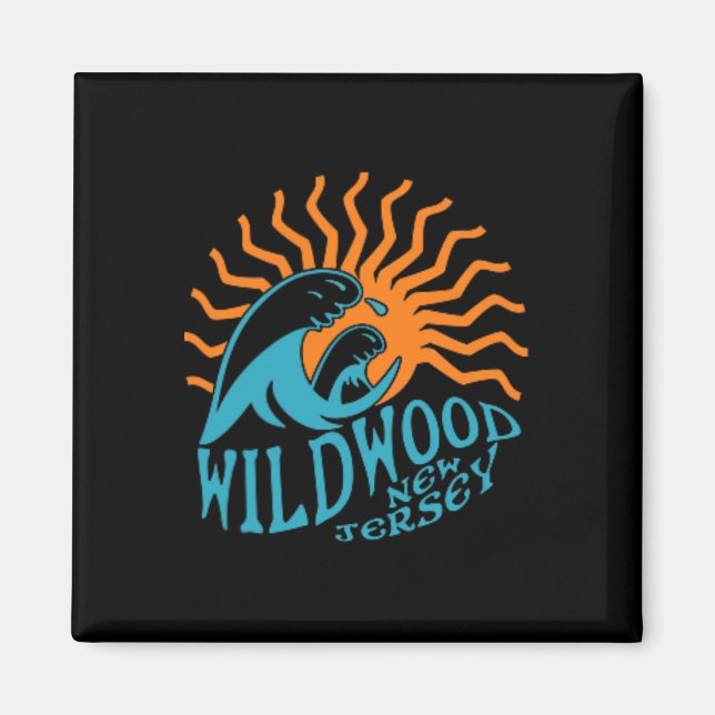 Wildwood New Jersey Beach Front und Back Magnet (Vorne)