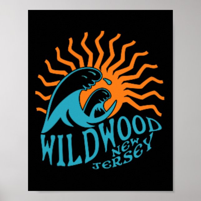 Wildwood New Jersey Beach Front und Back Poster (Vorne)