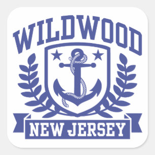 Wildwood New Jersey Quadratischer Aufkleber