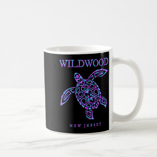 Wildwood New Jersey Sea Turtle Beach Vacation Men  Kaffeetasse (Rechts)