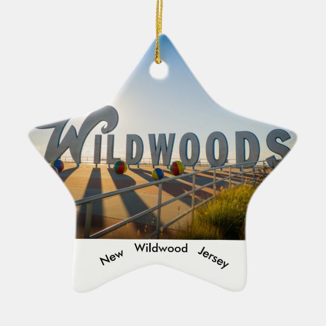 Wildwood New-Jersey Verzierung Keramik Ornament (Vorne)