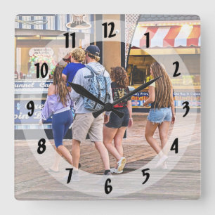 Wildwood NJ – Promenaden-Bäckerei Quadratische Wanduhr