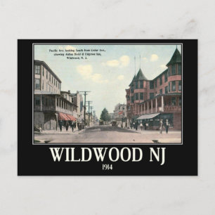 Wildwood NJ, Straßenansicht, 1914, Vintage Postkarte