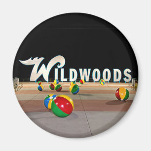 Wildwood Sign in Wildwood New Jersey Magnet