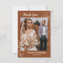 Wildy Yours Rustic Boho Wedding Dankeschön Karte