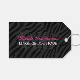 Wildzebra drucken graue schwarz-blaue, rosa Lippen Geschenkanhänger