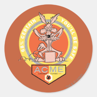 WILE E. COYOTE™ Acme - 68% Gewiss, Sie sind sicher Runder Aufkleber