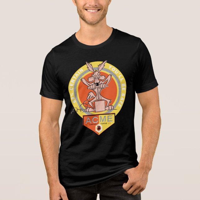 WILE E. COYOTE™ Acme - 68% Gewiss, Sie sind sicher Tri-Blend Shirt (Vorderseite)