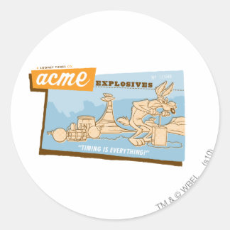 WILE E. COYOTE™ Acme Explosives 2 Runder Aufkleber
