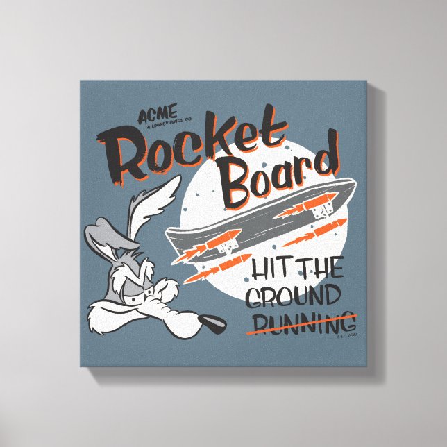 WILE E. COYOTE™ ACME Rocket Board Leinwanddruck (Vorderseite)