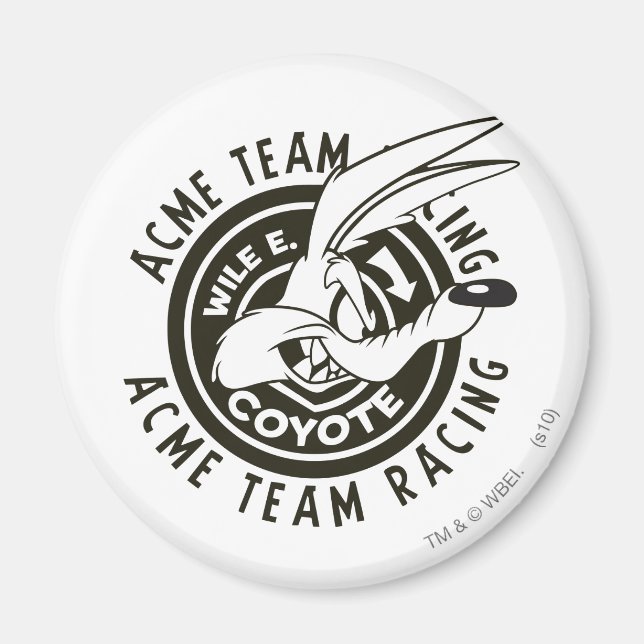 WILE E. COYOTE™ Acme Team Racing B/W Magnet (Vorne)