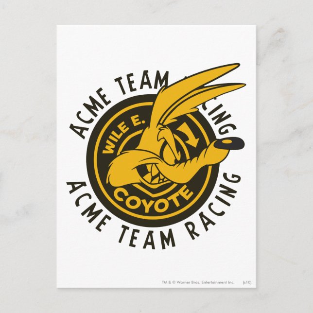 WILE E. COYOTE™ Acme Team Racing Postkarte (Vorderseite)