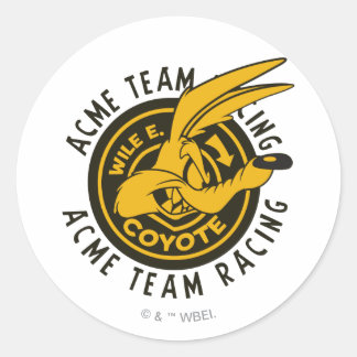 WILE E. COYOTE™ Acme Team Racing Runder Aufkleber