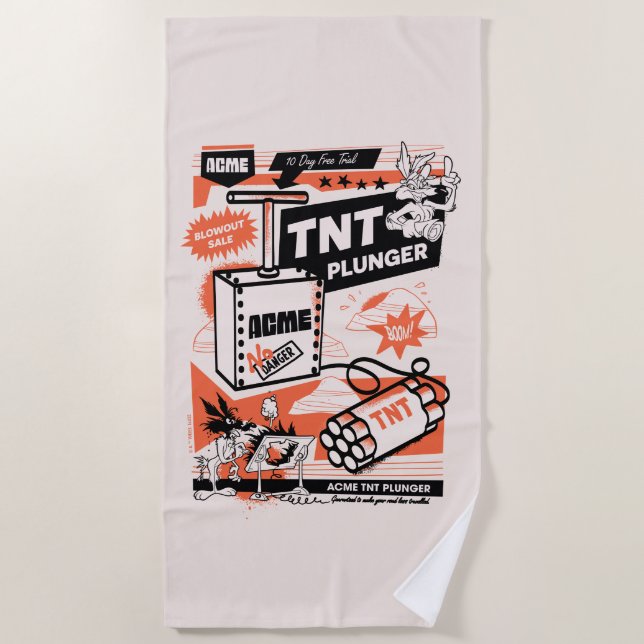 WILE E. COYOTE™ | ACME TNT Dynamite Plunger Strandtuch (Vorderseite)