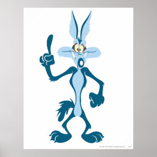 Wile E. Coyote Blue Aha! Poster