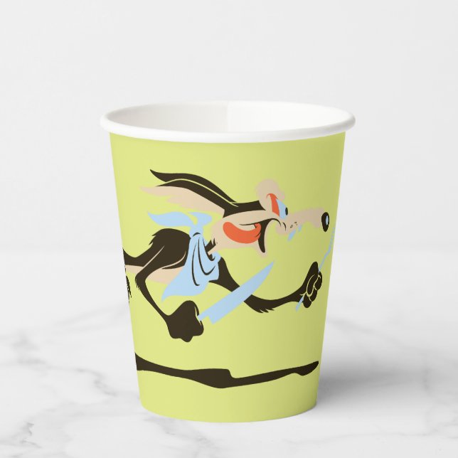 WILE E. COYOTE™ Chasing dinner Pappbecher (Links)