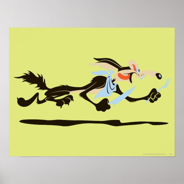 WILE E. COYOTE™ Chasing Dinner Poster (Vorne)