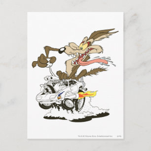 WILE E. COYOTE™ Crazy Driver Postkarte