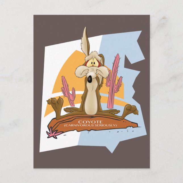 WILE E. COYOTE™ (Fleischfresser ernsthaft) Postkarte (Vorderseite)