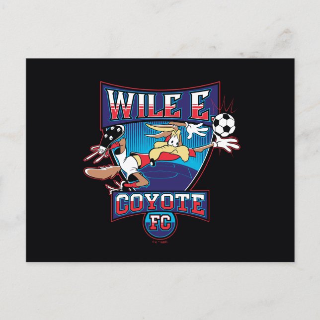 WILE E. COYOTE™ Football Club Badge Postkarte (Vorderseite)