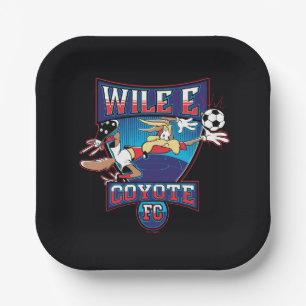 WILE E. COYOTE™ Fußballverein-Abzeichen Pappteller