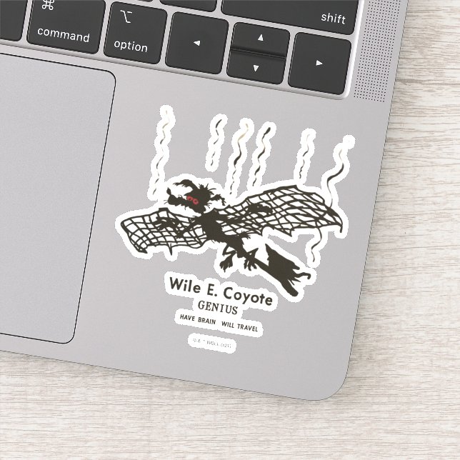 WILE E. COYOTE™ | Genius - Brain will reisen Aufkleber (Detail)