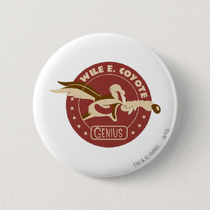Wile E. Coyote Genius Button