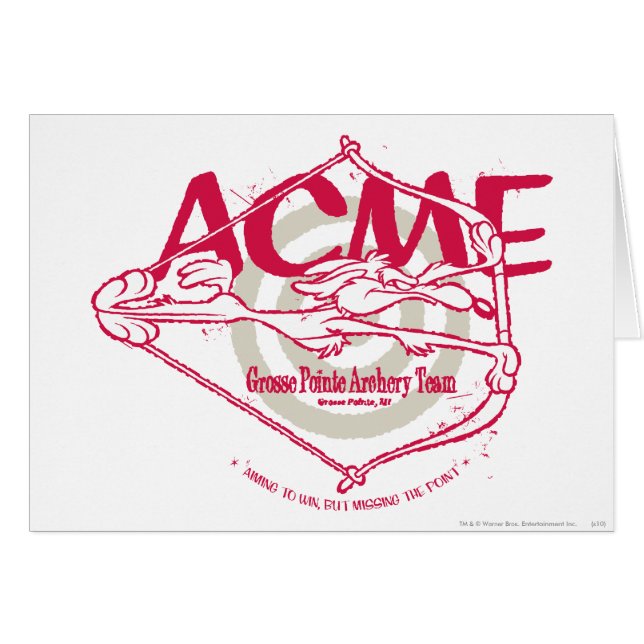WILE E. COYOTE™ Grosse Pointe Archery Team (Vorderseite (Horizontal))