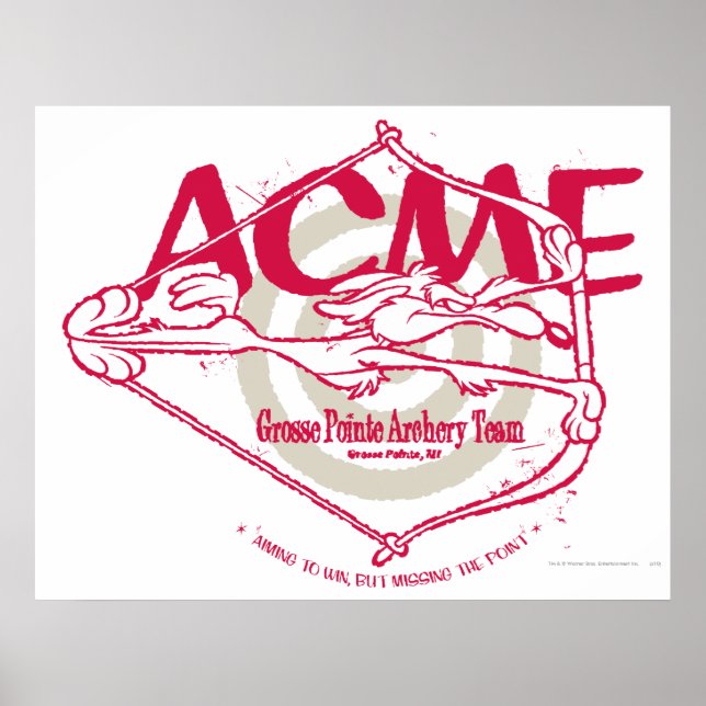 Wile E. Coyote Grosse Pointe Archery Team Poster (Vorne)