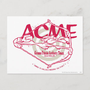 WILE E. COYOTE™ Grosse Pointe Archery Team Postkarte