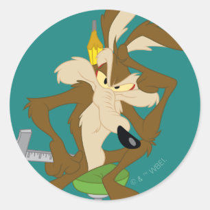 WILE E. COYOTE™ Planung Runder Aufkleber
